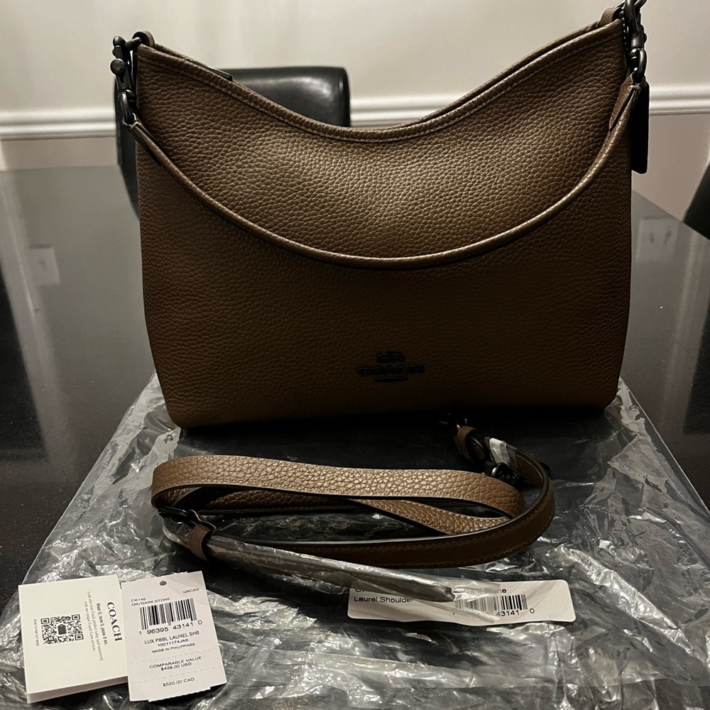 Coach Laurel handbag in dark stone